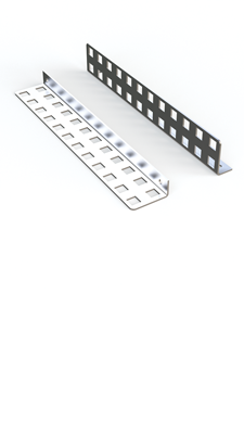 L profile for vertical rails